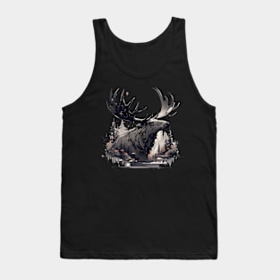 Elk deer nature Scandinavian forest Tank Top